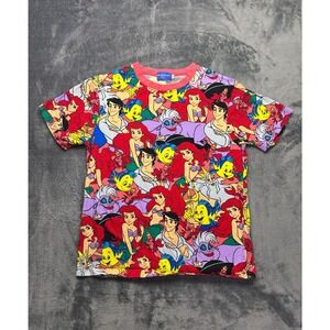 Tokyo Disney Resort Little Mermaid All Over Print Shirt Ariel Ursula M Japan